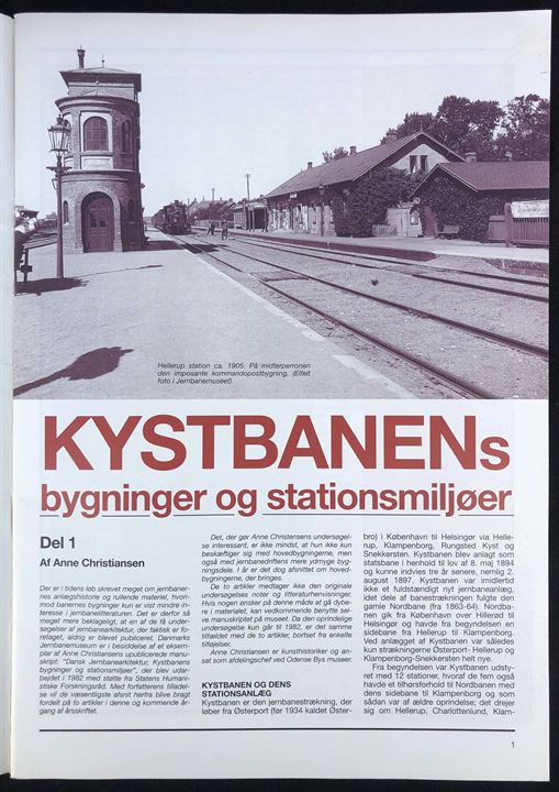 Jernbanemuseets Venner - Årsskrift 2000. Bl.a. med artikel om stationer på Kystbanen.