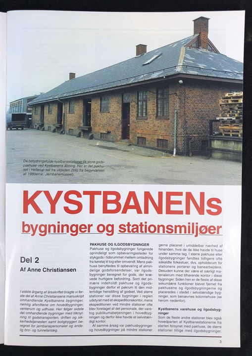 Jernbanemuseets Venner - Årsskrift 2001. Bl.a med artikel om Stationer og bygninger på Kystbanen - 2. del. 
