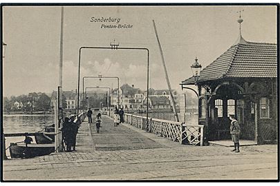 Sønderborg, pontonbroen. J. Simonsen no. 12705.