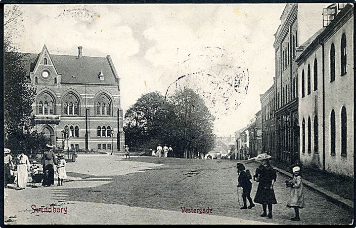 Svendborg. Vestergade. Warburgs Kunstforlag no. 953. 