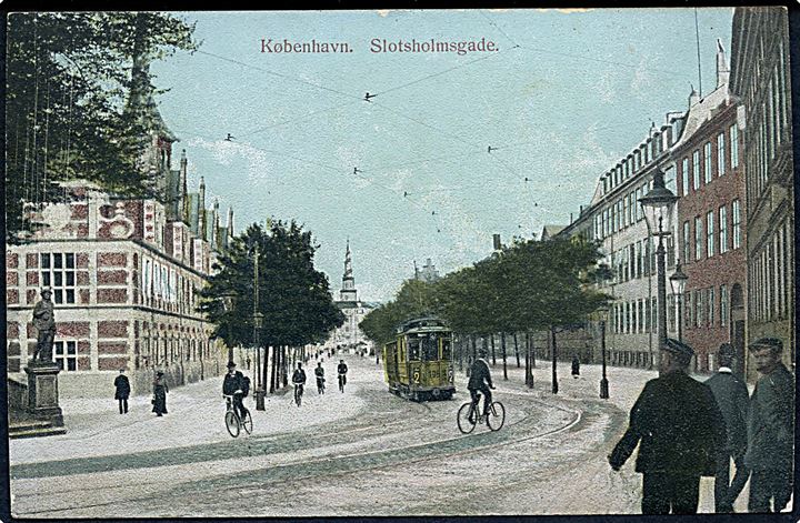 København. Slotsholmsgade med sporvogn linie 2. G. M. no. 3215.