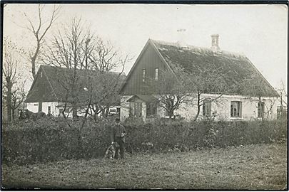 Haslev, landejendom. Fotokort u/no. anvendt i Haslev 1918