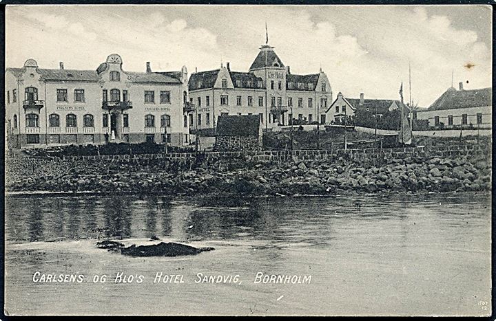 Sandvig, Carlsens og Klo's hotel. Frits Sørensen no. 139B.