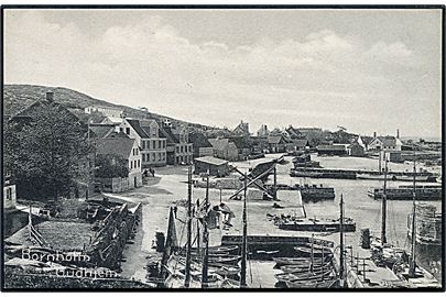 Gudhjem, udsigt over havnen. Frits Sørensen no. 193.