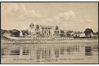 Bornholm. Sandvig, Hotel Strandslot. Stenders no. 2733. Frits Sørensens Boghandel. 
