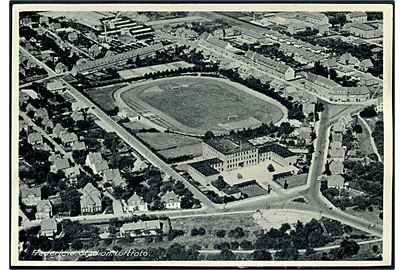 Fredericia. Luftfoto over Stadion. Rudolf Olsens Kunstforlag no. 7179. 