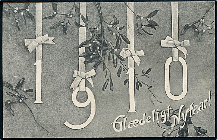 Årstalskort. Glædeligt Nytaar 1911. Alex Vincents no. 219. 
