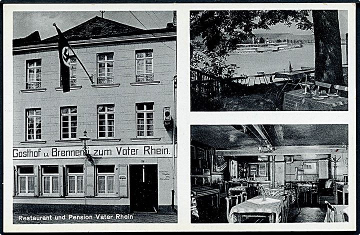 Tyskland. Restaurant und Pension Vater Rhein. Foto - Drogerie u/no. 