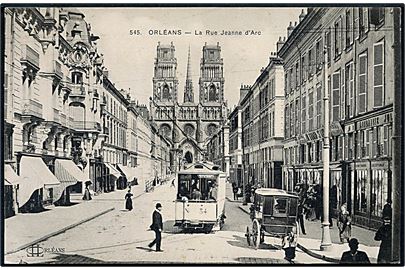 Orleans, la Rue Jeanne d'Arc med sporvogn. No. 545.