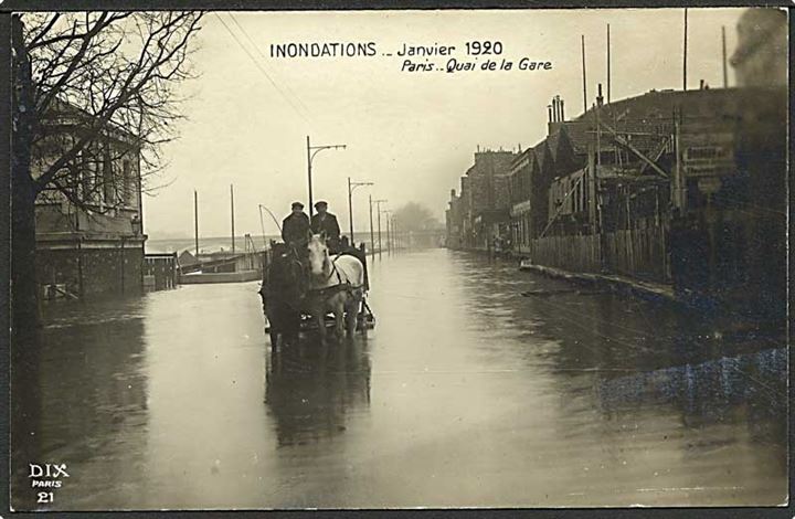 Oversvømmelse i Paris januar 1920. DIX no. 21.