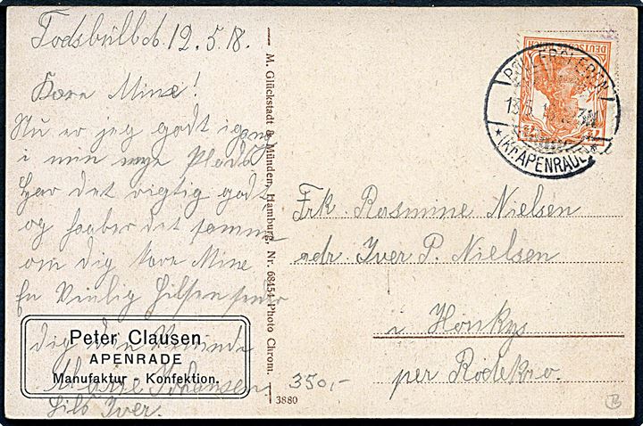 Åbenrå. Ahrensberg. M. Glückstadt & Münden no. 68454. 