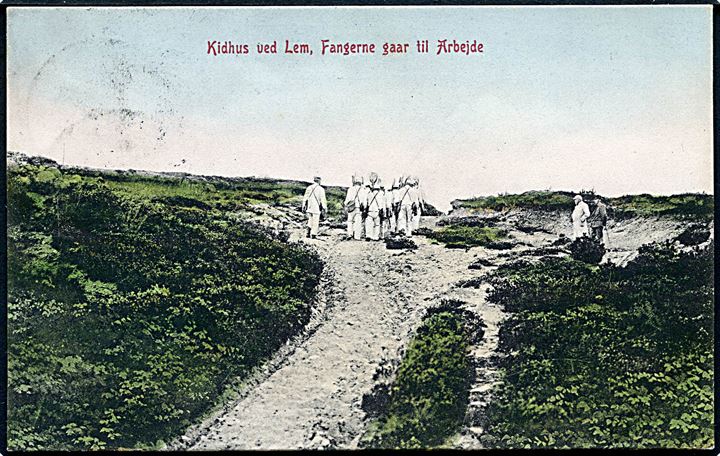 Lem, Kidhus med fangerne går til arbejde. Warburg no. 1899.