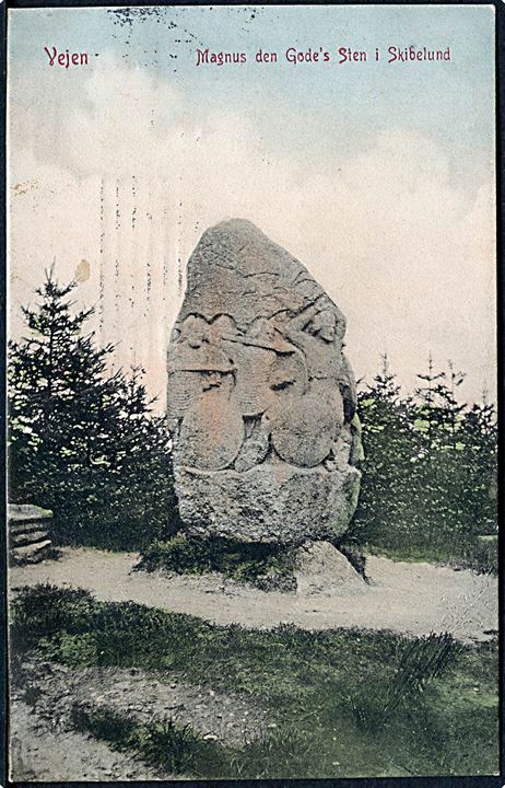 Vejen. Magnus den Gode's sten i Skibelund. Warburgs Kunstforlag no. 3815. 