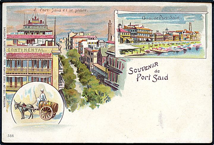 Port Said, Souvenir de. Dresner Kunstanstalt no. 586.