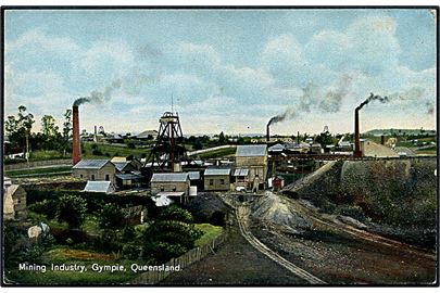 Queensland, Gympie, Mining Industry. Coloured Shell Series, Queensland Vievs u/no.