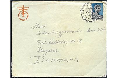 12½ c. Jamboree udg. på fortrykt kuvert annulleret med Bloemendaal Vogelenzang Wereld Jamboree d. 31.7..1937 til Slagelse, Danmark. Uden afsender, men formodentlig fra dansk deltagende spejder.