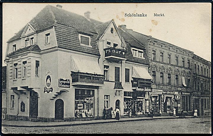 Schönlanke Markt. Nuværende Trzcianka i Polen. 