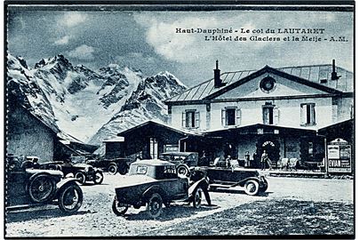 Haut-Dauphiné - Le col du Lautaret. L'Hotel des Glaciers et la Melje. U/no.
