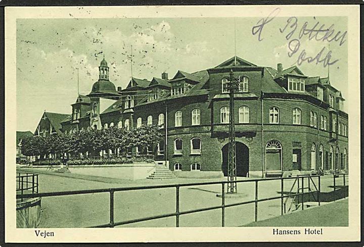 Hansens Hotel i Vejen. Skandinavisk Reproduktionsanstalt no. 67.