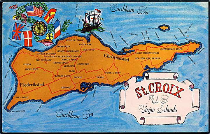 Dansk Vestindien. Kort over St. Croix. No. 2146. St. Croix. 