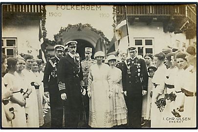Genforeningen. Kongefamilien modtages ved Folkehjem i Aabenraa d. 10.7.1920. I. Chr. Olsen u/no.