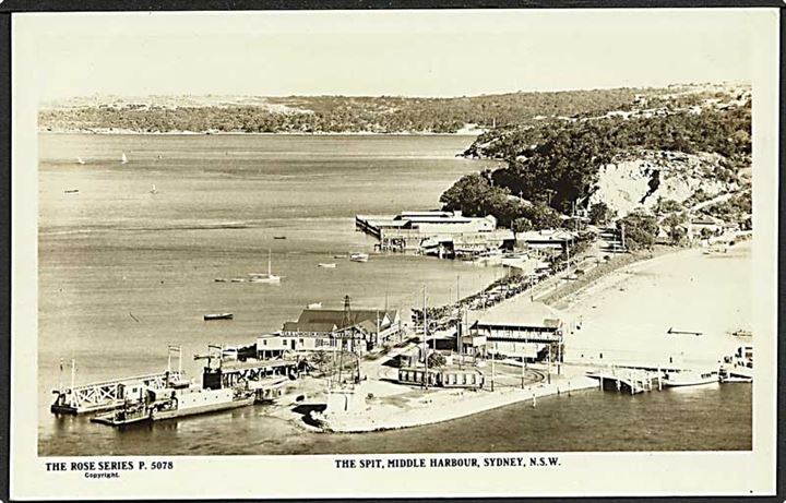 The Spit i Middle Harbour, Sydney, Australien. Rose no. 5078.