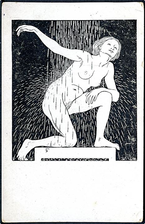 Fidus: Kalte Schauer. Jugend-postkarte fra G. Hirth u/no.