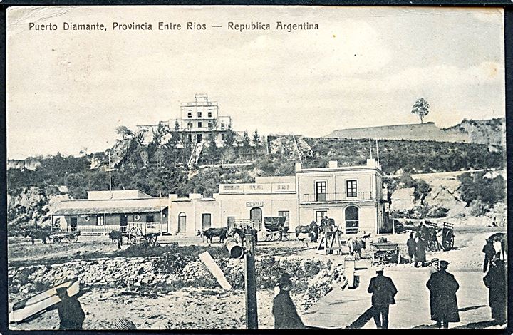 Puerto Diamante, Prov. Entre Rios. Sendt til Danmark 1911.