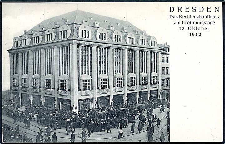 Dresden, åbning af Residenzhaufhaus d. 12.10.1912.