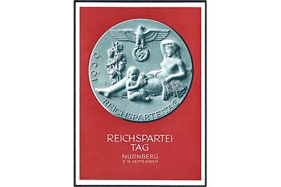 Reichsparteitag Nürnberg 1939. 6 pfg. illustreret helsagsbrevkort.