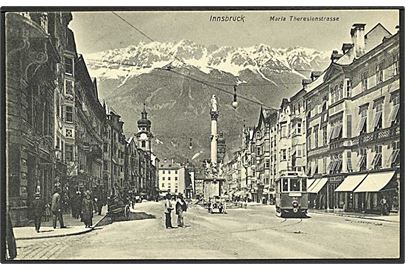 Sporvogn nr. 43 i Maria Theresienstrasse i Innsbruck, Østrig. R. Warger no. 148.