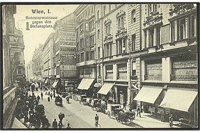 Gadeparti fra Rotenturmstrasse i Wien, Østrig. B.K.W. no. 772.