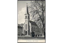 Genéve. Eglise St. Joseph. Med sporvogn. J. J. no. 231. 