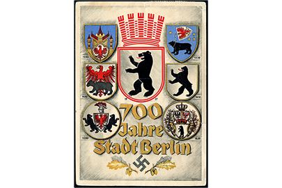 Berlin 700 år byjubilæum. Officielt festpostkort.