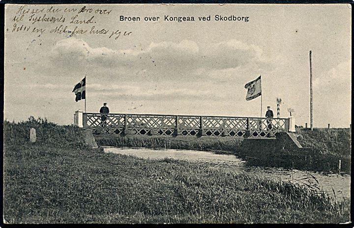 Skodborg, broen over Kongeaaen. Grænsen ved Skodborghus. J. Brorson no. 2309.