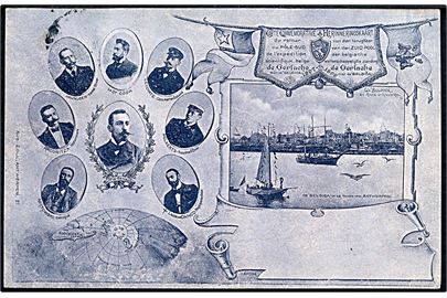 Amundsen. Belgica ekspeditionen til Sydpolen 1887-1899. Erindringskort. No. 21. Kvalitet 8