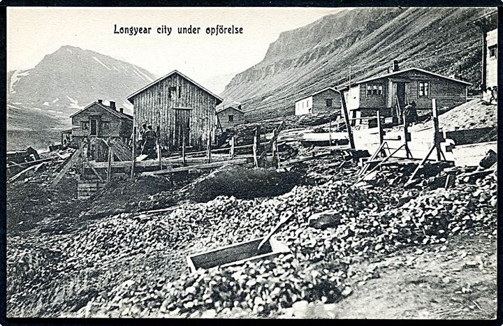 Svalbard. Longyearbyen under opførelse. J. & Co’s Eftf. U/no. Kvalitet 9