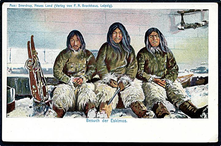 Sverdrup, Otto: “Neues Land”: Besuch der Eskimos. F. A. Brockhaus u/no. Kvalitet 7