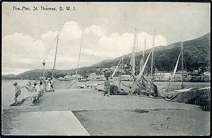 D.V.I., St. Thomas, The Pier. Lightbourn u/no.  Kvalitet 8