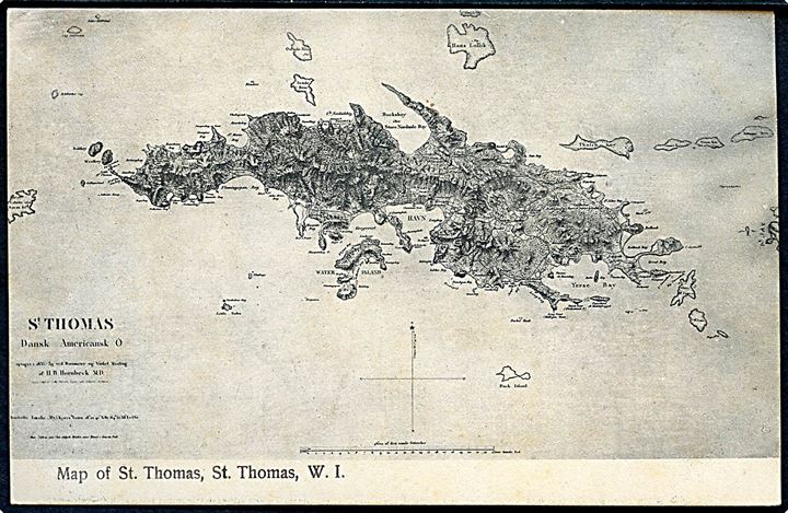 D.V.I., landkort St. Thomas. E. Fraas no. 7. Kvalitet 8