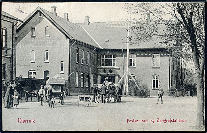 Hjørring, Postkontor og Telegrafstation. Warburg no. 5709. Kvalitet 8