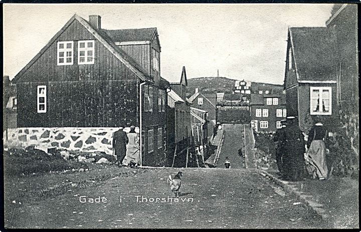 Thorshavn, gadeparti. J. Chr. Petersen no. 5509. Kvalitet 9