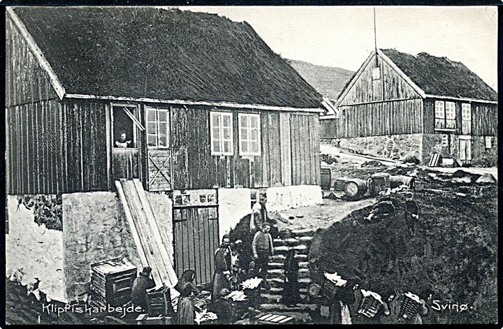 Svinø, klipfiskarbejde. J. Lützen no. 17369. Kvalitet 9