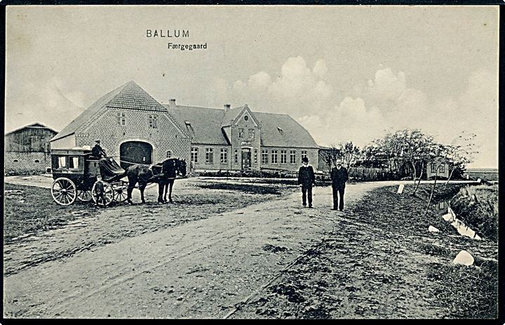 Ballum, færgegaard og dagvogn. W. Schützack no. 09 2373. Kvalitet 9