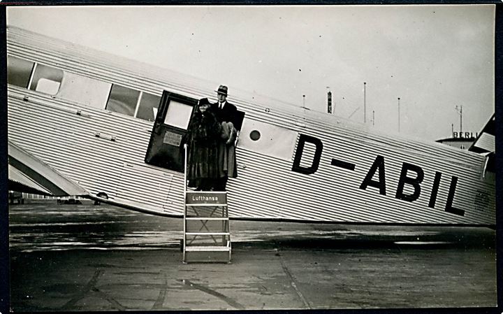 Junkers G.31 D-ABIL “Brandenburg” fra Lufthansa i Berlin. Forulykket 1936. Fotokort u/no. Kvalitet 9