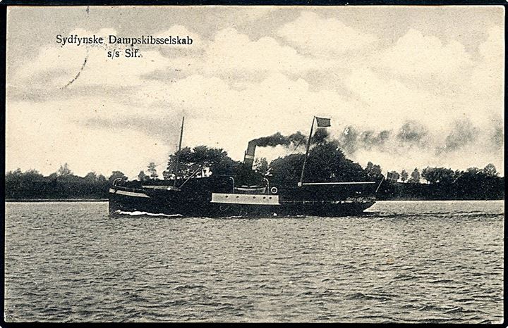 “Sif”, S/S, Sydfynske Dampselskab. O. Petersen no. 1060. Skrevet ombord på rejse til Rudkøbing. Kvalitet 8
