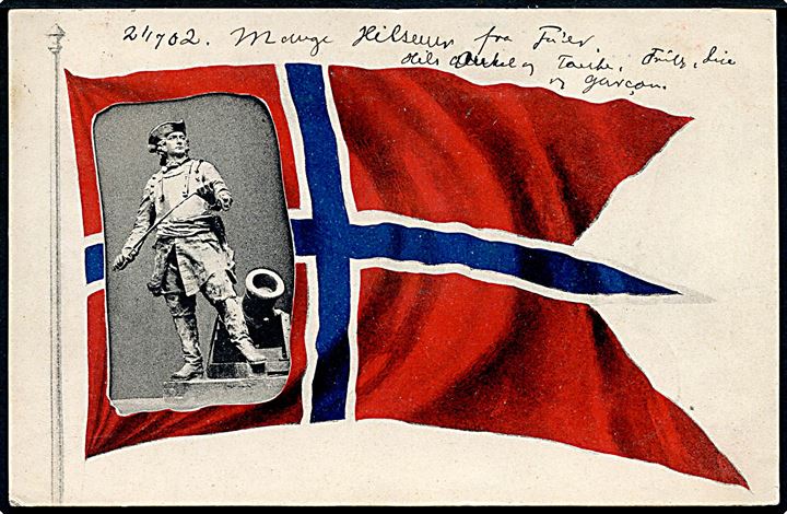 Det norske flag og Tordenskjold. U/no. Kvalitet 8