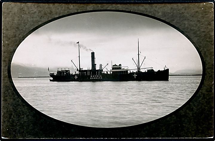 “Botnia”, S/S, DFDS i neutralitetsbemaling under 1. verdenskrig. Fotokort u/no. Kvalitet 7