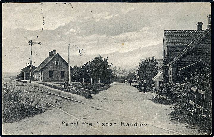Neder Randlev, jernbanestation. Th. Calberg no. 10994. Kvalitet 7