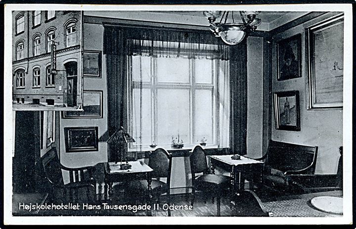 Odense, Hans Tausensgade 11, Højskolehotellet. Stenders no. 74440. Kvalitet 8